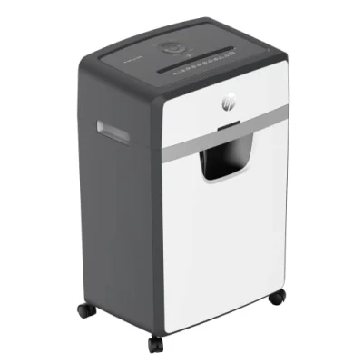 Afbeelding van HP OneShred 16MC Papierversnipperaar Shredder Beveiligingsniveau P 5 16 vel DIN A4 Micro Cut 30 Liter Professioneel Kantoorgebruik Wit