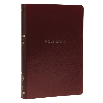 Afbeelding van NKJV Holy Bible, Giant Print Center Column Reference Burgundy Leather look, 72,000+ Cross References, Red Letter, Comfort Print: New King James Version: Version