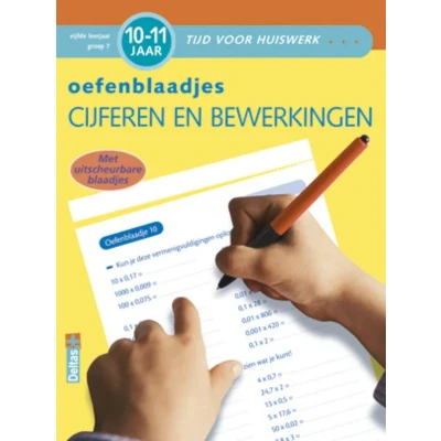Afbeelding van Oefenblaadjes rekenen 10 11 jaar cijfers en bewerkingen vijfde leerjaar groep 7 (Paperback)