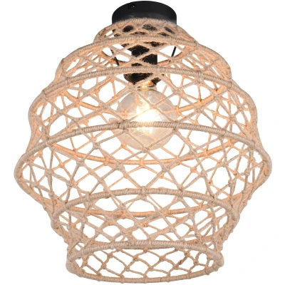 Afbeelding van Trio Rotan plafondlamp Hive Ø 38,5cm R61681036
