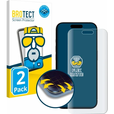 Afbeelding van BROTECT Screenprotector voor Apple iPhone 15 Pro Max Folie Beschermfolie matte volledig dekking (2 Stuks)