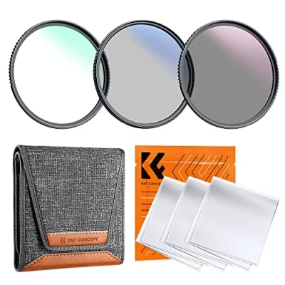 Afbeelding van K&amp;F Concept filterset K serie 55 mm MC UV filter Polarisatiefilter (CPL) Grijsfilter met neutrale dichtheid (ND4)
