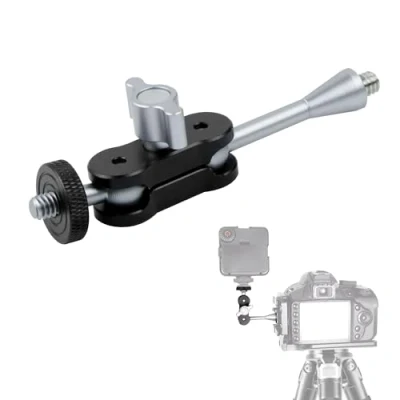Afbeelding van Magic Mount Arm, Super Arm klem met 360 draaibare kogelkop, camera universele schroefdraad van 1/4 inch, fotografie vulling lichte standaard, grijs, 1 stuks