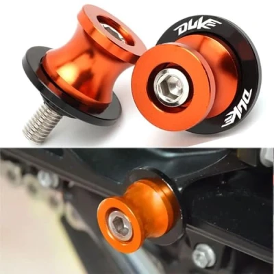 Afbeelding van 2PCS Swingarm Spools Mount M10*1.5&amp;M10*1.25 Bobbin Draaddiameter Voor KTM Duke 125 200 250 390 690 790 990 1290 Oranje