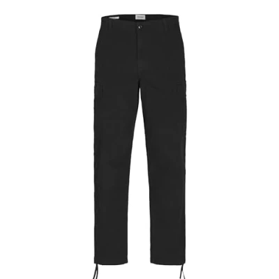 Afbeelding van Jack &amp; Jones Jpstkarl Jjharlow NOOS Cargobroek, Heren, Maat: 27x32, Black