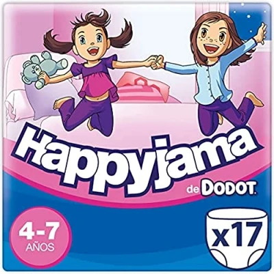Afbeelding van DODOT Happyjama Luiers voor Meisjes, 4 7 Jaar 17 Stuks