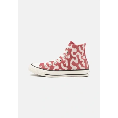 Afbeelding van Converse Chuck Taylor ALL STAR Leopard Remix Sneakers hoog, Dames, Maat: 36, Astrodust/egret/blush hush Textiel
