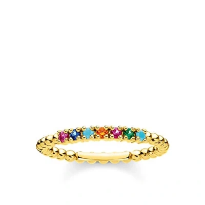 Afbeelding van Thomas Sabo TR2323 488 7 58 Ring Dames 925er Zilver geel verguld ringmaat