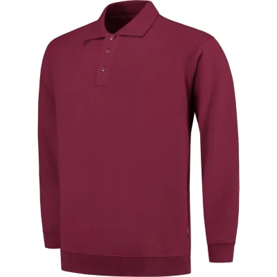 Afbeelding van Tricorp Polosweater Boord Casual Wijnrood XL