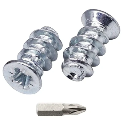 Afbeelding van SKIR&#039;CO (100 stuks) Verzinkte euroschroeven 6,0 x 9,5 mm, ladegeleiderschroeven, platte verzonken kop, scharnierschroeven