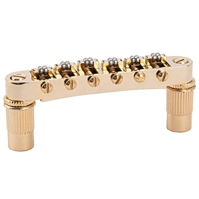 Afbeelding van Musiclily Pro 52mm Gitaar Roller Zadels Bridge Tune O Matic Brug met voor Les Paul LP SG Elektrische Gitaar, Goud