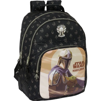Afbeelding van Schoolrugzak the Mandalorian This is way Zwart 32 x 42 15 cm