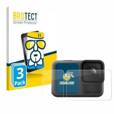 Afbeelding van BROTECT Screenprotector voor GoPro Hero 13 Black Creator Edition Folie Beschermfolie Beschermglas transparant (3 Stuks)