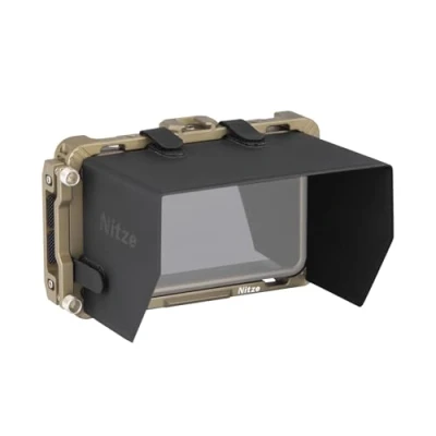 Afbeelding van Nitze Cage Kit,Kooi Kit voor Atomos Ninja/Ninja Ultra/Ninja V/Ninja V Plus/Shinobi/ZATO Connect Monitor met HDMI Kabelklem en PU Zonnescherm JT A05B