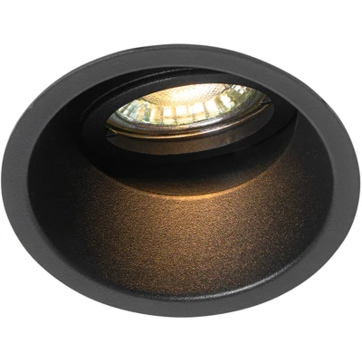 Afbeelding van QAZQA Moderne inbouwspot zwart draai en kantelbaar Alloy