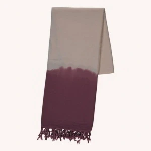 Afbeelding van Dip Dye Hamamdoek Dusty Rose van Lalay