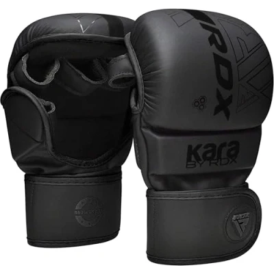 Afbeelding van RDX MMA Handschoenen Sparring Grappling, Open Palm Martial Arts Mitts Mannen Vrouwen, Verstelbare Pols Ondersteuning Maya Hide Leer, Cage Vechten Combat Sport Boksen Training, Muay Thai, Bokszak