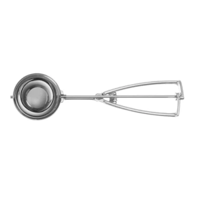 Afbeelding van HENDI Ijslepel Stöckel, met trigger, portioneerlepel, oliebollentang, ijsschep, 1/12, ø67mm, roestvast staal