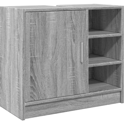 Afbeelding van Wastafelkast 63x29x55 cm bewerkt hout grijs sonoma eikenkleurig