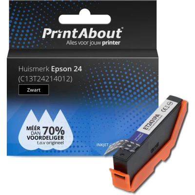 Afbeelding van Huismerk Epson 24 (C13T24214012) Inktcartridge Zwart
