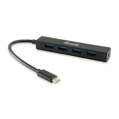 Afbeelding van Equip 128954 4 port USB Hub, 3.2 Gen 1 Type C &gt; A, 5000 Mbit/s, Black