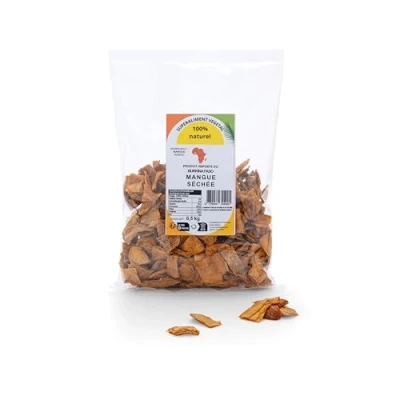 Afbeelding van Gedroogde mango, 100% natuurlijk, zonder toegevoegde suiker, conserveringsmiddelen, ideaal voor professionals, 500 g