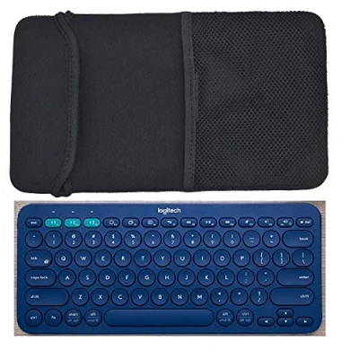 Afbeelding van Orchidtent Zwarte Kleur Neopreen Draagbescherming Sleeve Case Cover voor Logitech K380 Multi Device Bluetooth Toetsenbord en Arteck HB030B Draagbare Draadloze (K380)