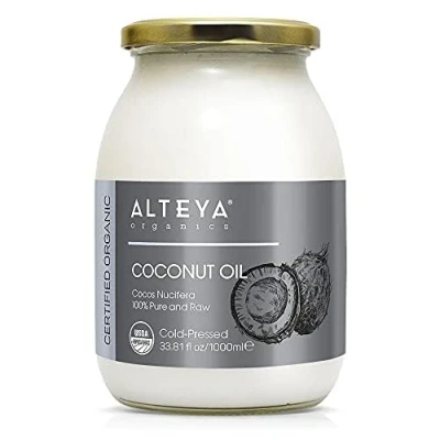 Afbeelding van Alteya Organic extra virgin kokosolie 1000 ml 100% USDA gecertificeerde biologische pure natuurlijke vierge (Cocos Nucifera)