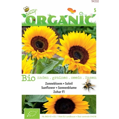 Afbeelding van Zonnebloem Zohar F1 (Helianthus) Buzzy Organic (BIO)