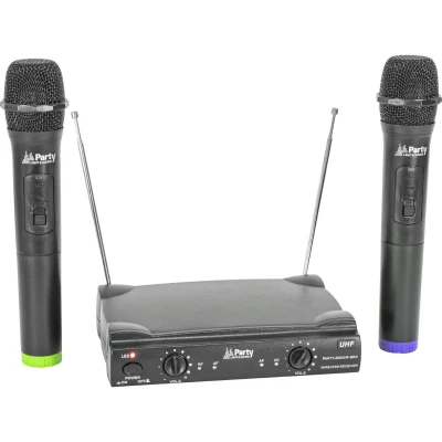 Afbeelding van Party Sound 200UHF MKII draadloos UHF microfoon systeem