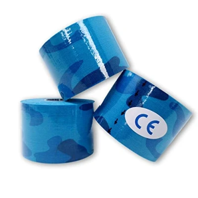 Afbeelding van LisaCare Kinesiologie Tape Sport Set van 3 Camouflage Blauw Latexvrij 5cm x 5m Roll