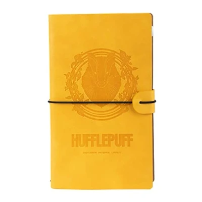 Afbeelding van Grupo Erik Lederen Notitieboek Harry Potter, Hufflepuff Reisnotitieboek Dagboek