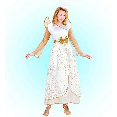 Afbeelding van Widmann Engel Kostuum Elize Vrouw Wit / Beige Large Carnavalskleding Verkleedkleding