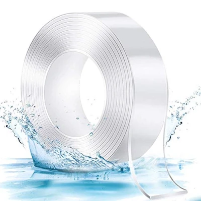 Afbeelding van Nano Dubbelzijdig Tape, Multifunctioneel Doorzichtige zonder Sporen Wasbaar Kleverige Plakband Herbruikbaar Extra Sterke Spoorloos Transparante Tape voor Muur Keuken (50mm*5m)