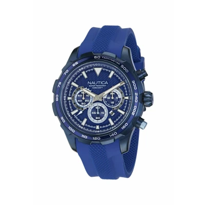 Afbeelding van Nautica Analog Watch NST Chronograaf, Heren, Maat: One Size, Blue