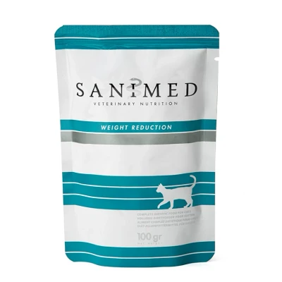 Afbeelding van Sanimed Weight Reduction Pouch (kat) 12 x 100 gram