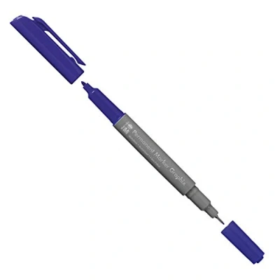 Afbeelding van Marabu 01470003139 permanente marker Graphix in pruim, met dubbele punt 1 2 mm en 0,5 mm, briljante kleuren, sneldrogende, alcoholgebaseerde inkt, geurarm waterbestendig