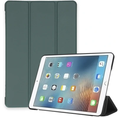 Afbeelding van Apple iPad Mini 4 Hoes: iMoshion Trifold Bookcase Donkergroen Kunstleder Tablet Hoezen