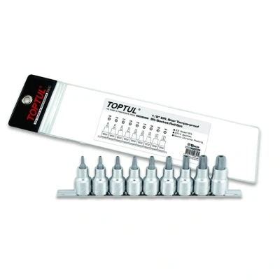 Afbeelding van TORX TAMPER dopsleutelset TOPTUL 1/2 9Stk T20 T25 T27 T30 T40 T45 T50 T55 T60