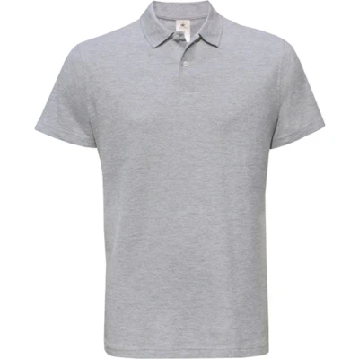 Afbeelding van Unisex Polo &#039;ID.001&#039; Heather Grijs merk B&amp;C Collectie maat 3XL