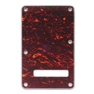 Afbeelding van Musiclily 6 Schroefgaten Gitaar Backplate voor Fender USA/Mexican Standard Stratocaster Modern Style, 4 laags Red Tortoise