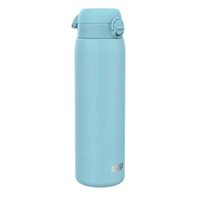 Afbeelding van ION8 1 Liter Roestvrijstalen Waterfles, Lekvrij, Makkelijk te Openen, Veilige Vergrendeling, Draaghendel, Vaatwasserbestendig, Duurzame Krasbestendige Verf, 1200ml (40oz), Alaska Blauw Drinkfles