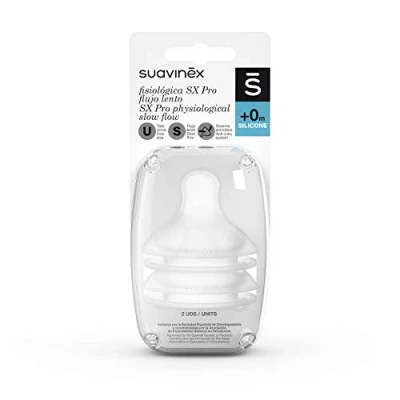 Afbeelding van Suavinex Pro Physiological Slow Flow 2 Stuks Silicone Speen SXSTP1075374 SX