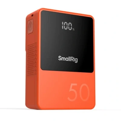 Afbeelding van SMALLRIG V Mount Batterij VB50, 50Wh / 3400mAh met PD 45W USB C Snelladen, D TAP, A, Dubbele DC Poorten, OLED Scherm, voor Camera, Camcorder, Monitor, Telefoon, Oranje 4871