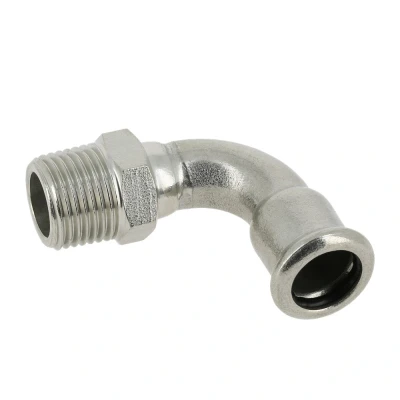 Afbeelding van Bonfix Perskoppeling RVS 316L Bocht 90 R3/4&quot;x22mm