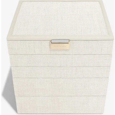 Afbeelding van STACKERS LINEN/OATMEAL Sieradendoos Juwelendoos Sieradenhouder Sieraden Organizer
