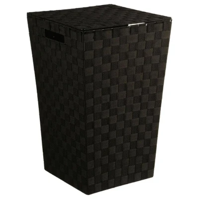 Afbeelding van 5Five Wasmand gevlochten Rotan zwart 57 liter 33 x 53 cm