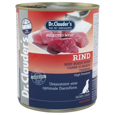 Afbeelding van Dr.Clauder&#039;s Selected Meat Rund Hondenvoer 800 g