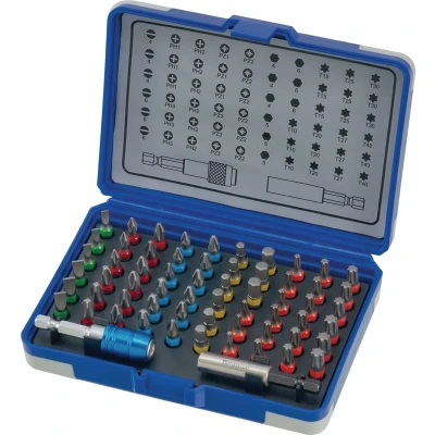 Afbeelding van Promat bitset 6.3 mm sleuf/PH/PZD/TX/6KT gekleurd 62 delig