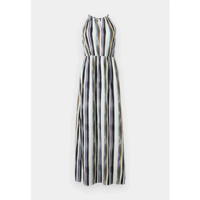 Afbeelding van TOM Tailor Denim American Neckline MAXI Dress Jurk, Dames, Maat: XS, Watercolor stripe